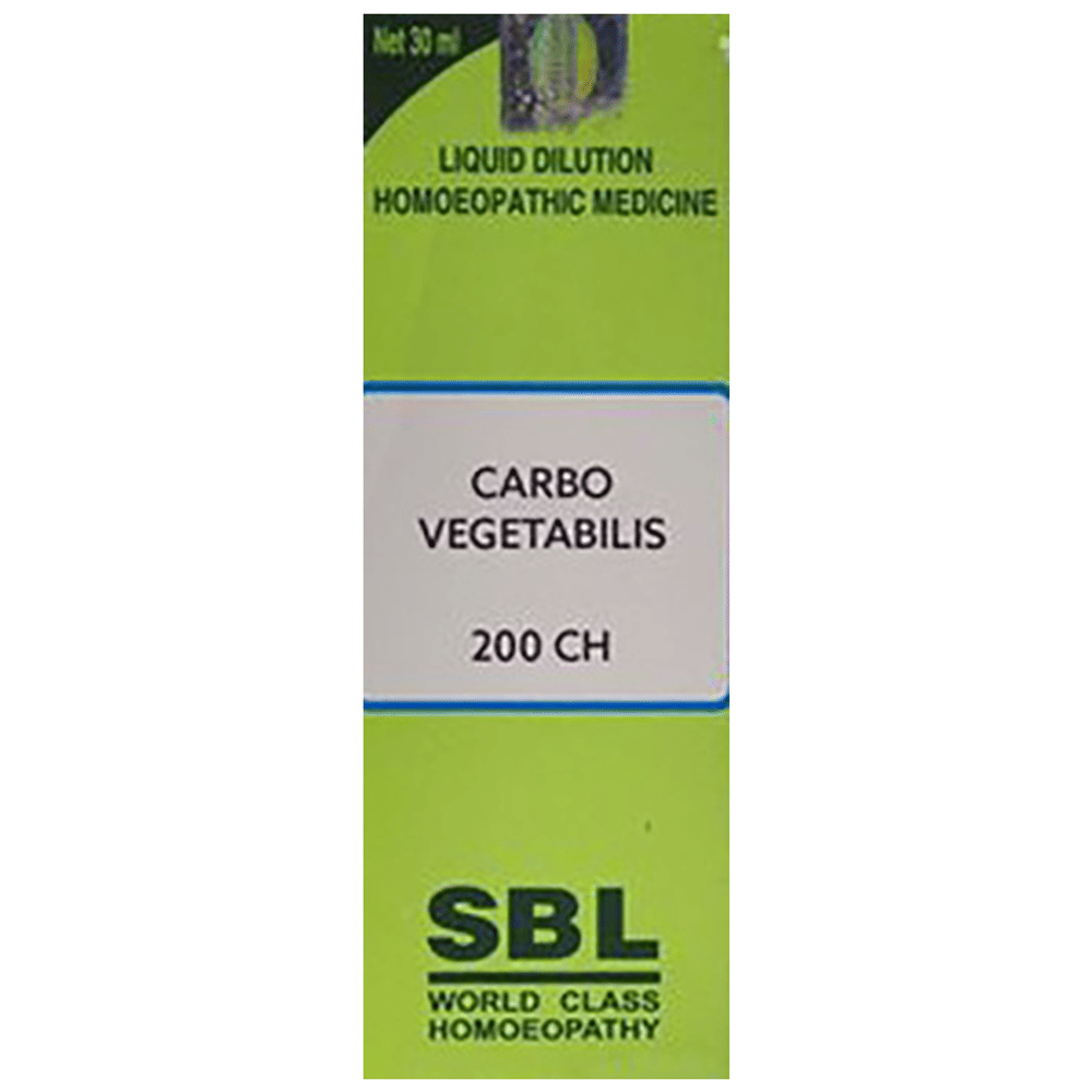 SBL Carbo Vegetabilis Dilution 200 CH bottle of 30 ml Dilution