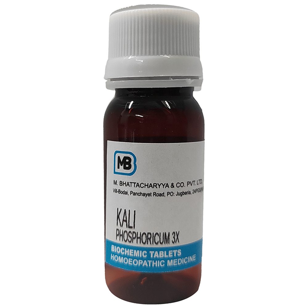 MB Kali Phosphoricum Tablet 3X bottle of 25 gm Tablet MB Kali Phosphoricum Tablet 3X bottle of 25 gm Tablet