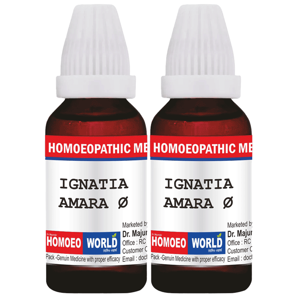 Dr. Majumder Homeo World Ignatia Amara Mother Tincture (30ml Each) Q combo pack of 2 bottles