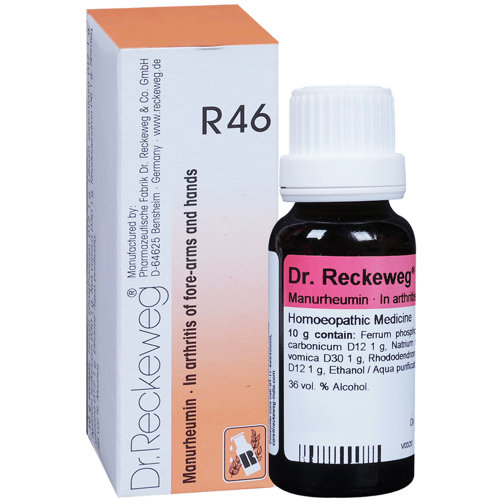 Dr. Reckeweg R46 Rheumatism Of Forearms And Hands Drop bottle of 22 ml Drop