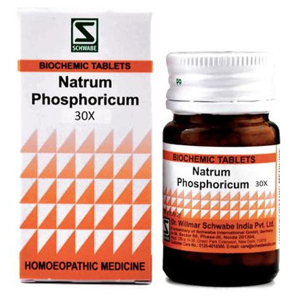 Dr Willmar Schwabe India Natrum Phosphoricum Biochemic Tablet 30X bottle of 20 gm Biochemic Tablet