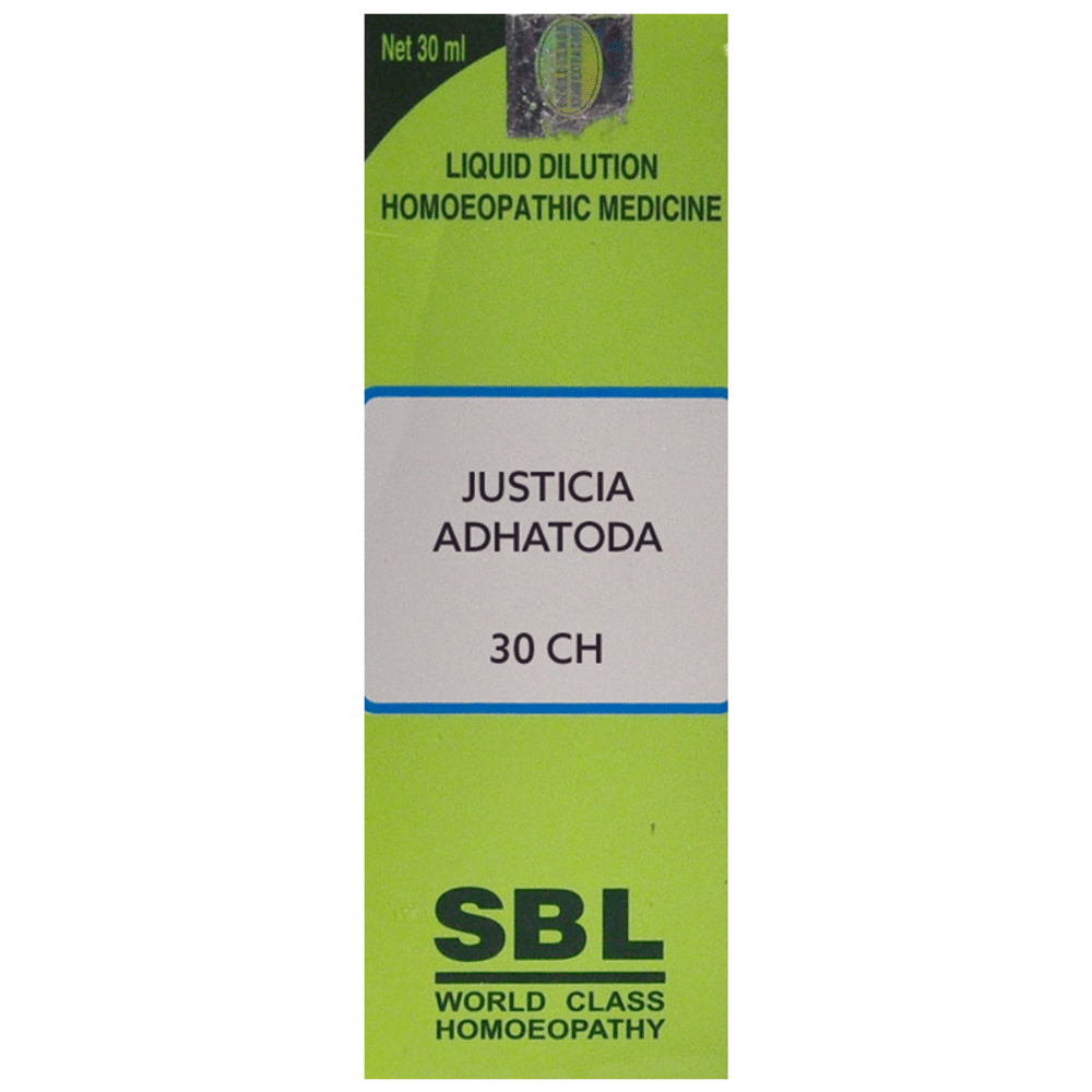 SBL Justicia Adhatoda Dilution 30 CH bottle of 30 ml Dilution