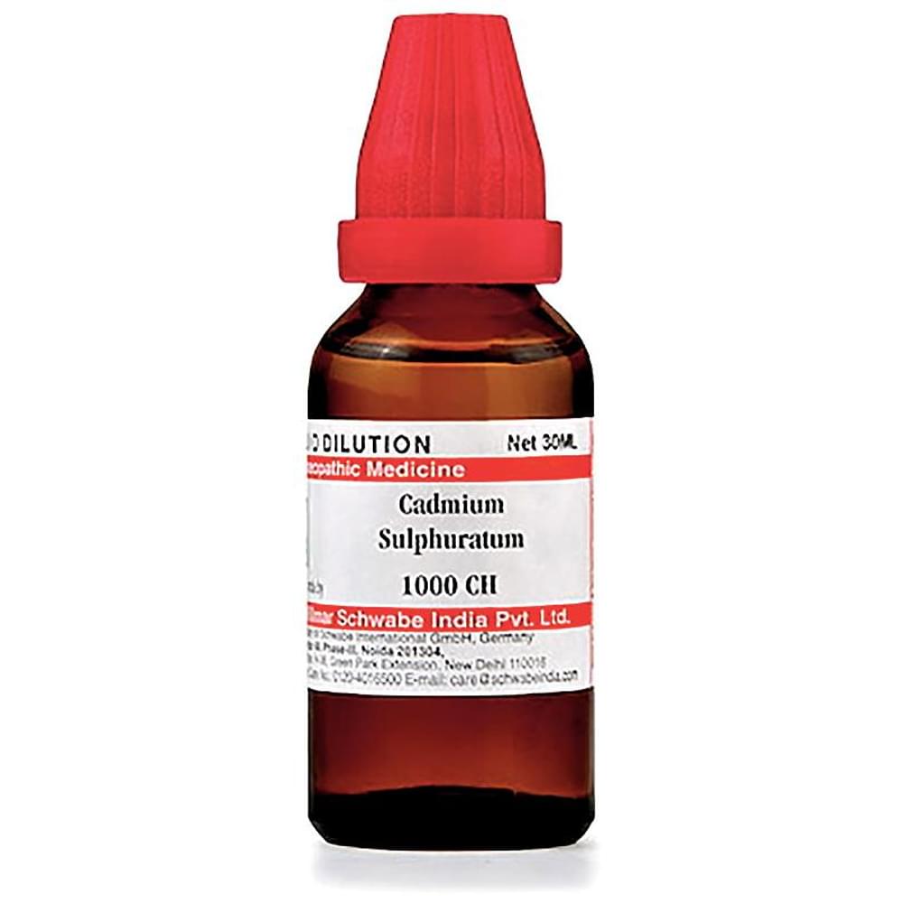 Dr Willmar Schwabe India Cadmium Sulphuratum Dilution 1000 CH bottle of 30 ml Dilution