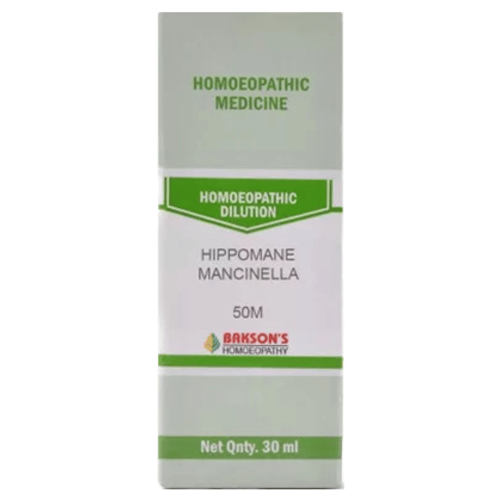 Bakson's Homeopathy Hippomane Mancinella Dilution 50M bottle of 30 ml Dilution