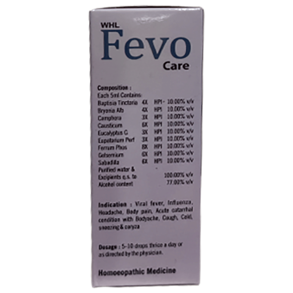 Dr. Wellmans WHL Fevo Care Drop bottle of 30 ml Drop
