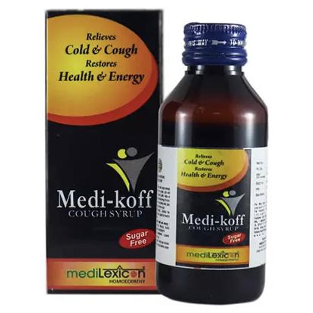 Medilexicon Medi-koff Cough Syrup Sugar Free Syrup bottle of 100 ml Syrup Medilexicon Medi-koff Cough Syrup Sugar Free Syrup bottle of 100 ml Syrup