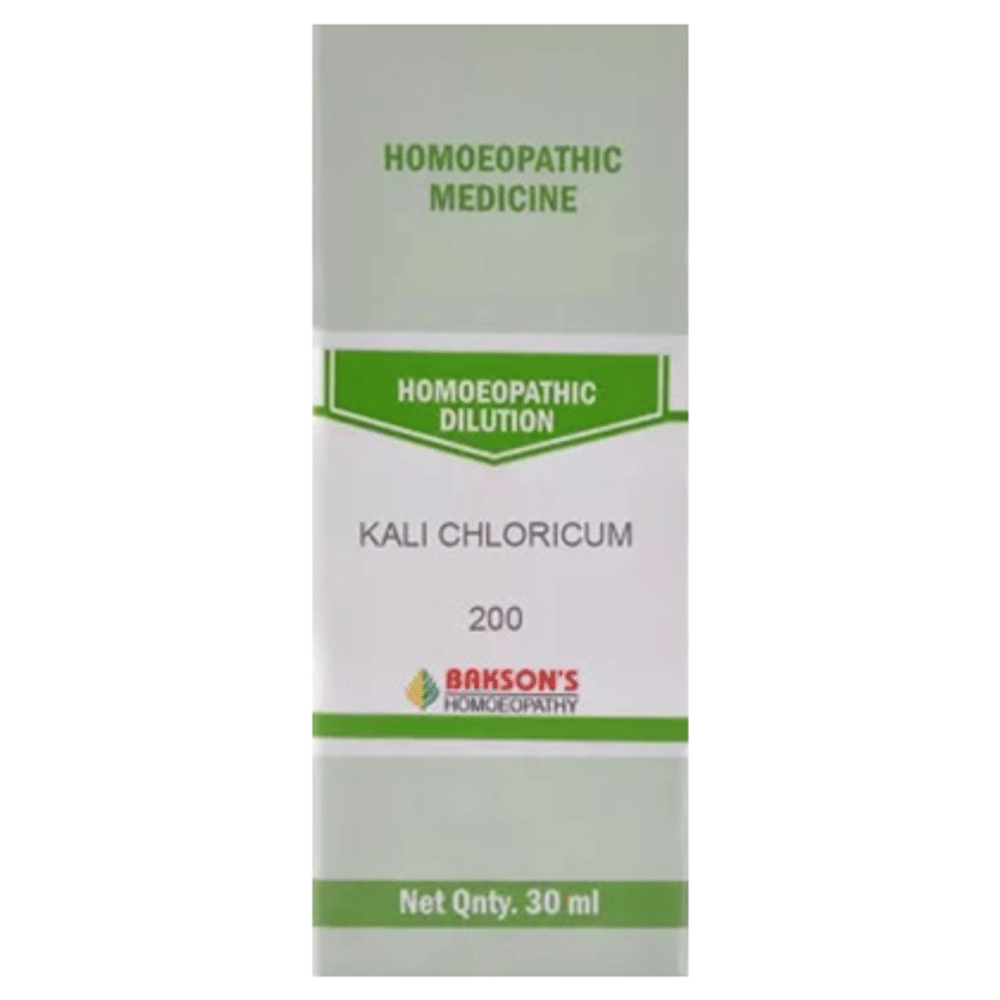 Bakson's Homeopathy Kali Chloricum Dilution 200 bottle of 30 ml Dilution