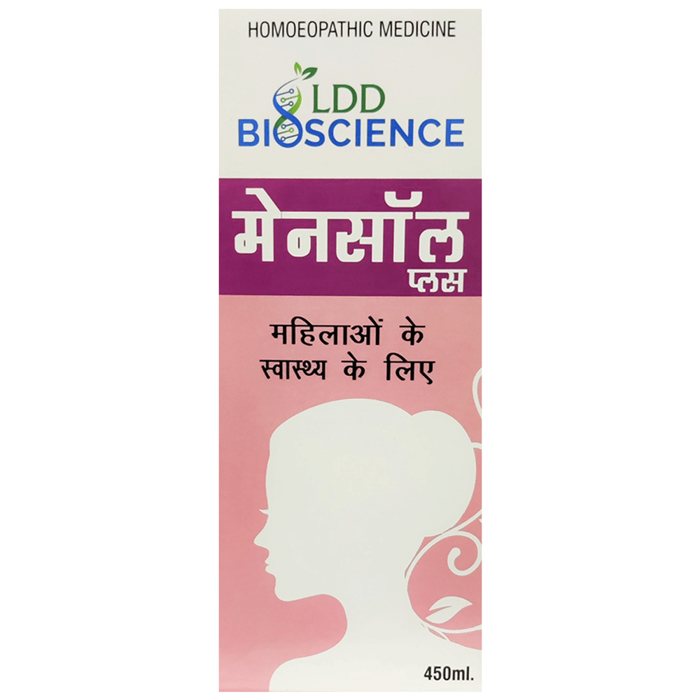 LDD Bioscience Mensol Plus Syrup bottle of 450 ml Syrup