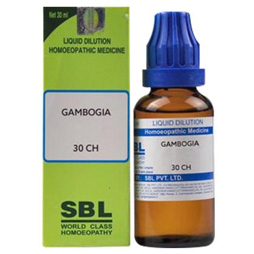 SBL Gambogia Dilution 30 CH bottle of 30 ml Dilution