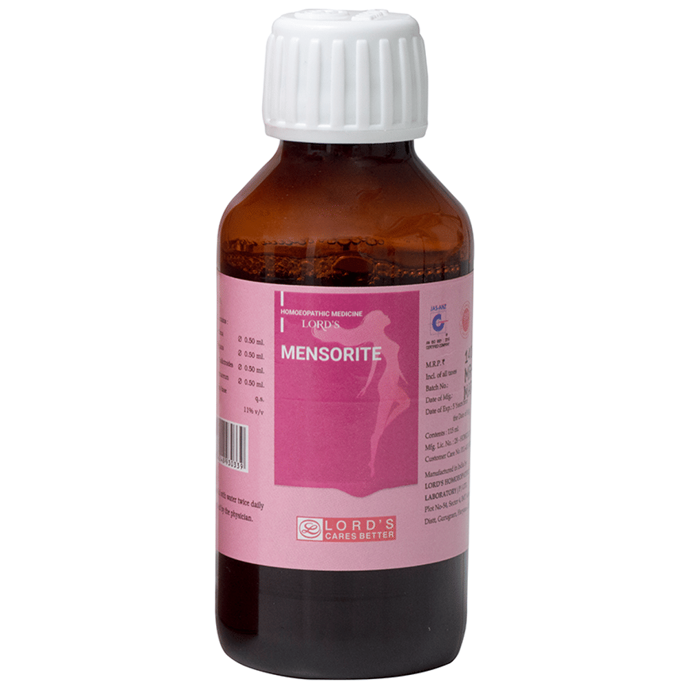 Lord's Mensorite Syrup bottle of 115 ml Syrup