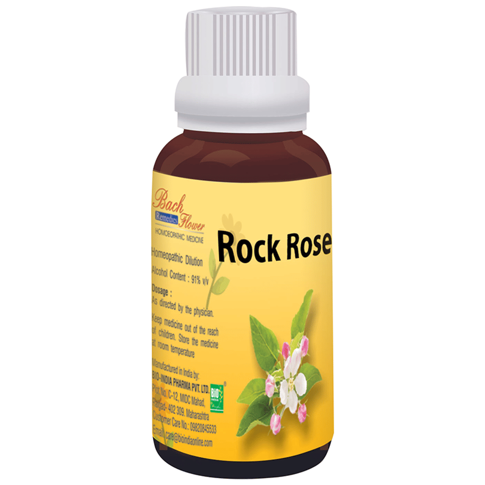 Bio India Bach Flower Rock Rose bottle of 30 ml Dilution Bio India Bach Flower Rock Rose bottle of 30 ml Dilution