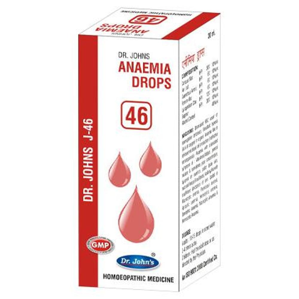 Dr. Johns J-46 Anaemia Drop bottle of 30 ml Drop Dr. Johns J-46 Anaemia Drop bottle of 30 ml Drop
