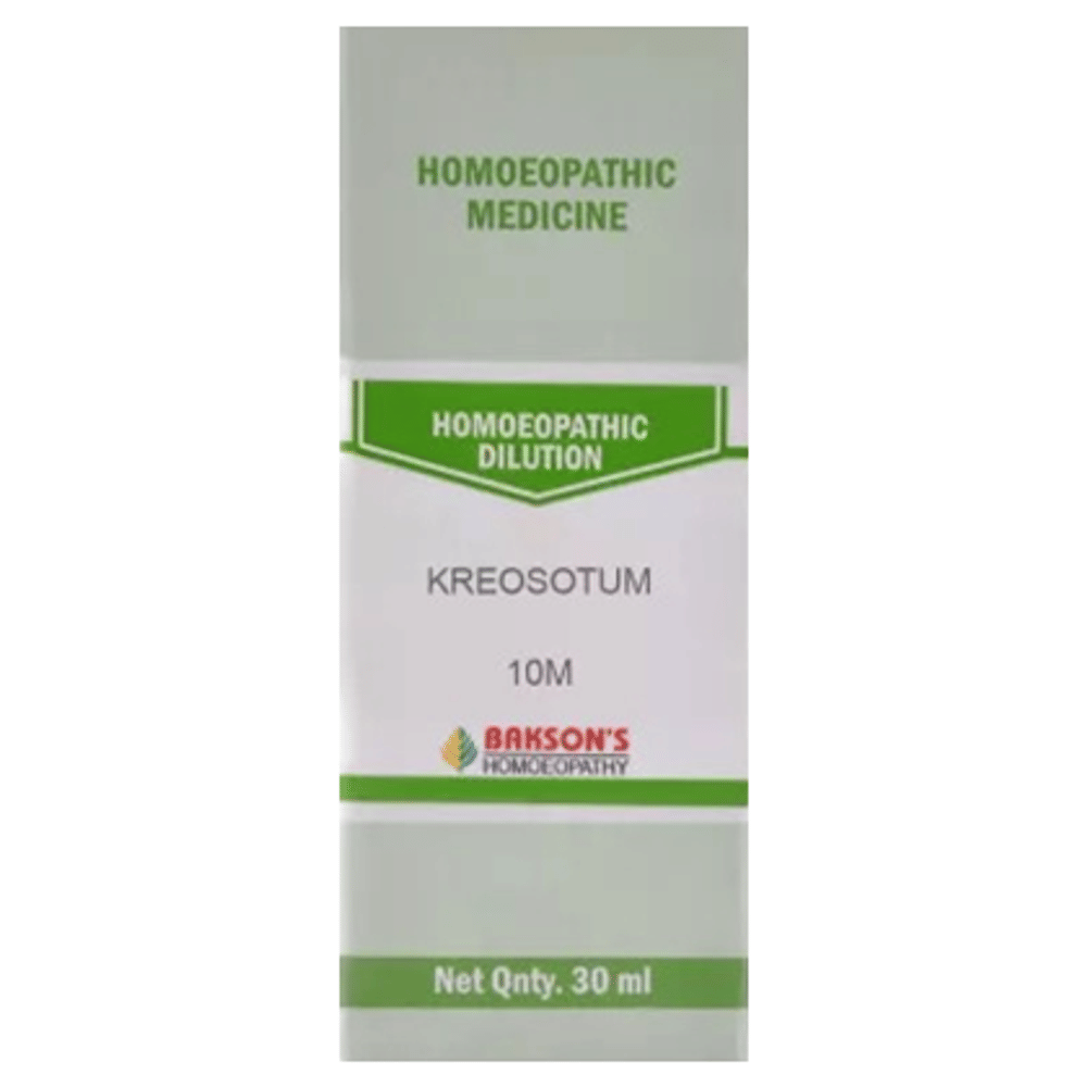 Bakson's Homeopathy Kreosotum Dilution 10M bottle of 30 ml Dilution