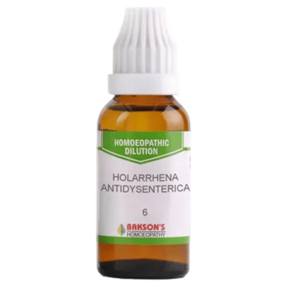 Bakson's Homeopathy Holarrhena Antidysenterica Dilution 6 CH bottle of 30 ml Dilution