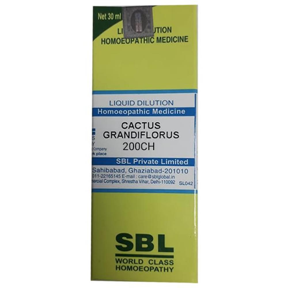 SBL Cactus Grandiflorus Dilution 200 CH bottle of 30 ml Dilution