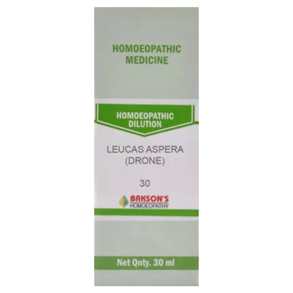 Bakson's Homeopathy Leucas Aspera (Drone) Dilution 30 bottle of 30 ml Dilution