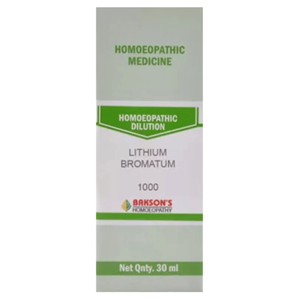 Bakson's Homeopathy Lithium Bromatum Dilution 1000 CH bottle of 30 ml Dilution