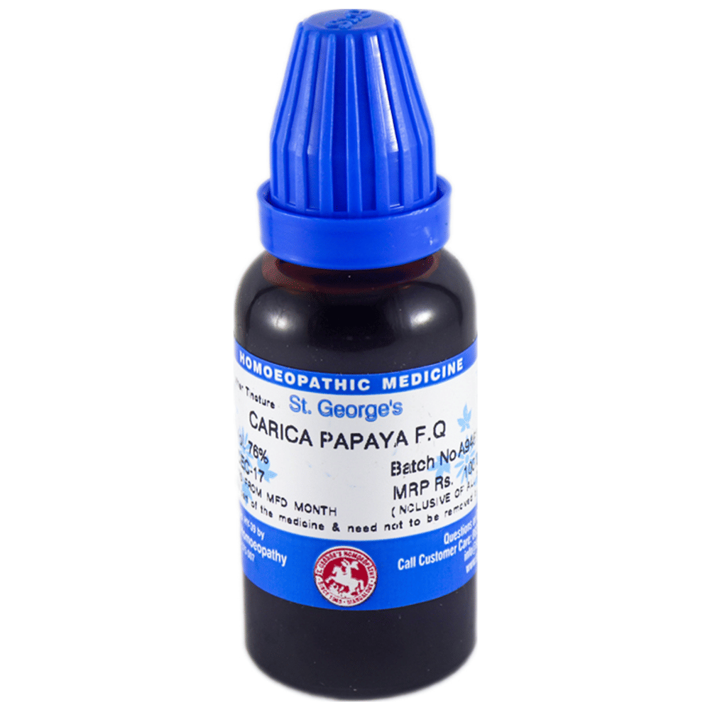 St. George‚Äôs Carica Papaya Folia Mother Tincture Q bottle of 30 ml Mother Tincture