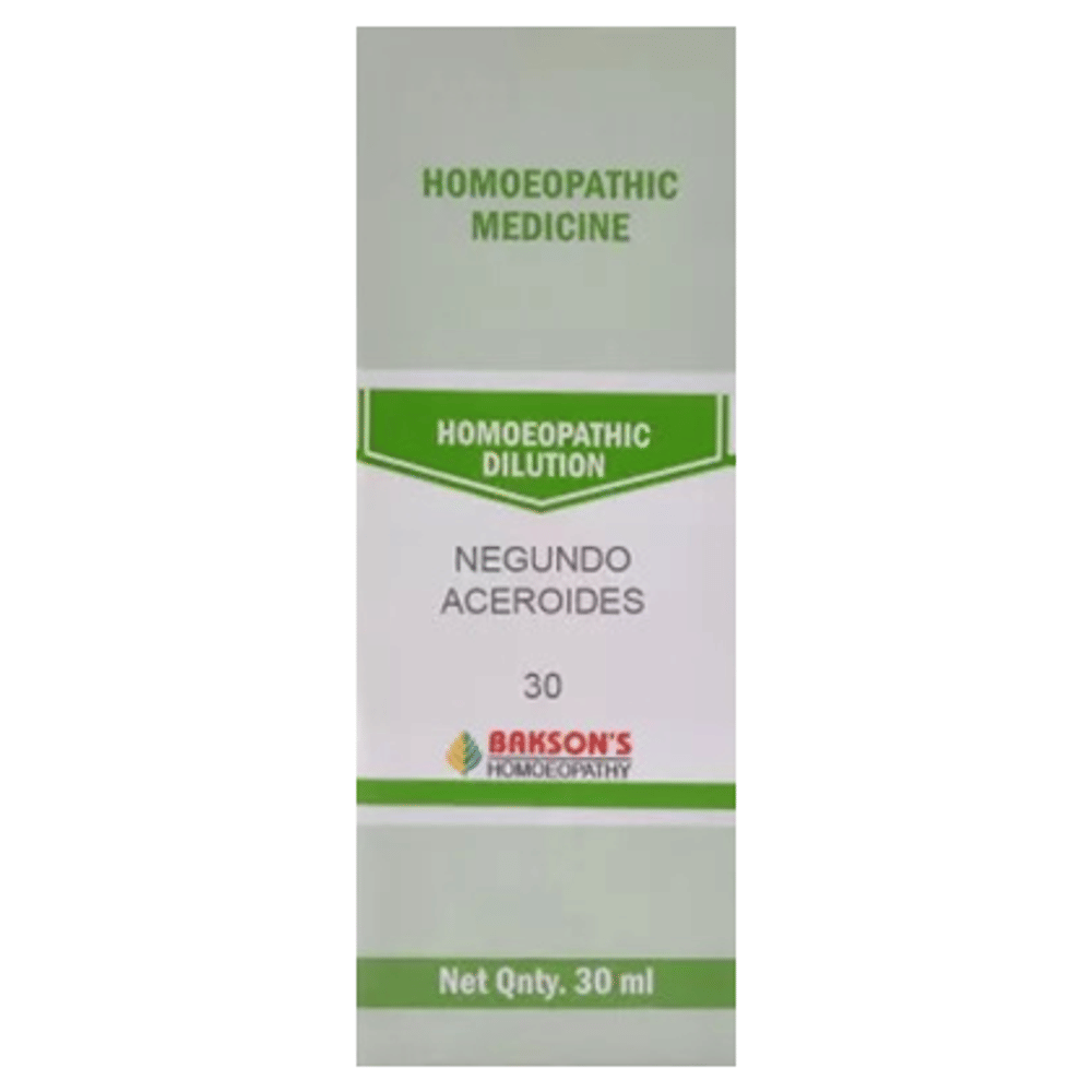Bakson's Homeopathy Negundo Aceroides Dilution 30 bottle of 30 ml Dilution