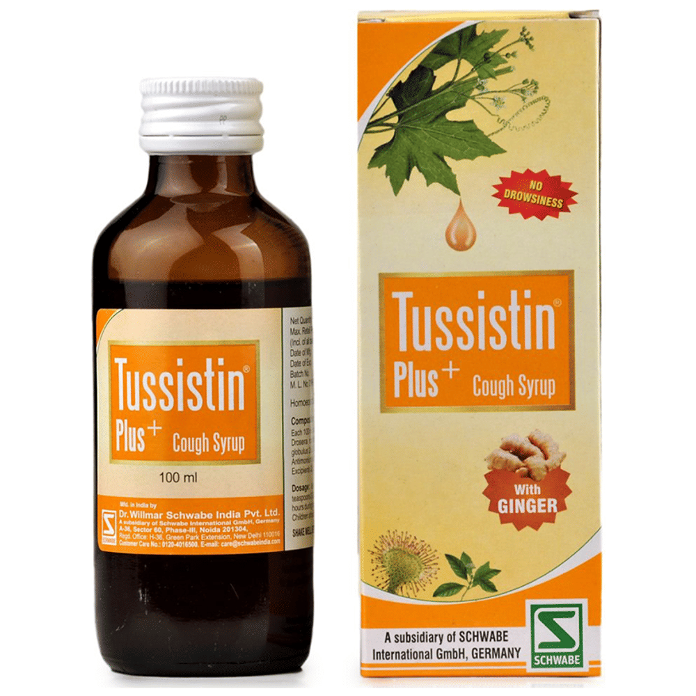 Dr Willmar Schwabe India Tussistin Plus Cough Syrup With Ginger bottle of 100 ml Syrup