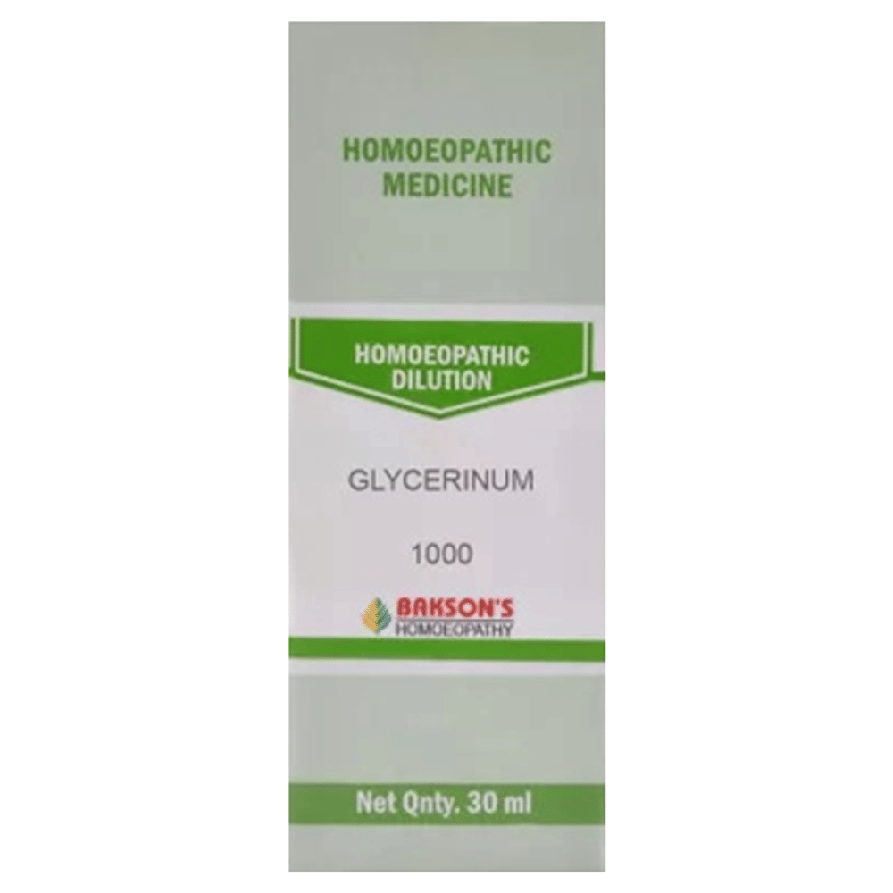 Bakson's Homeopathy Glycerinum Dilution 1000 CH bottle of 30 ml Dilution