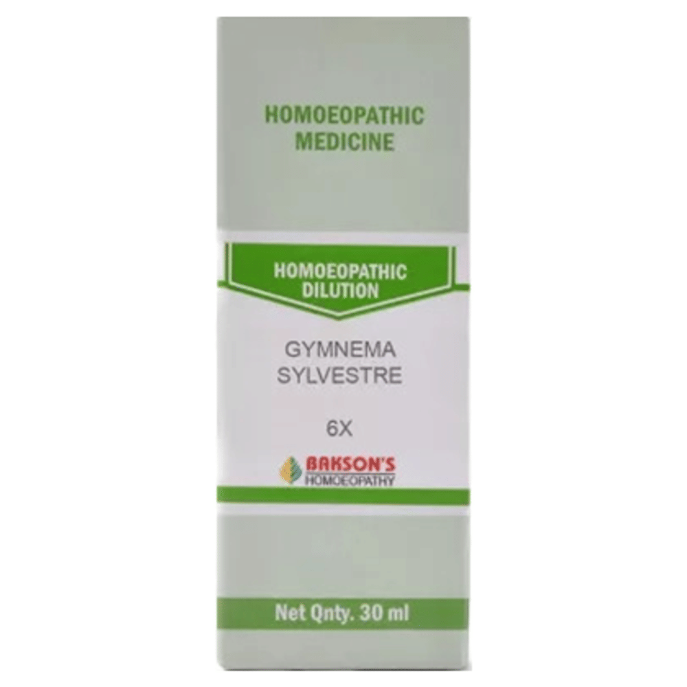 Bakson's Homeopathy Gymnema Sylvestre Dilution 6X bottle of 30 ml Dilution