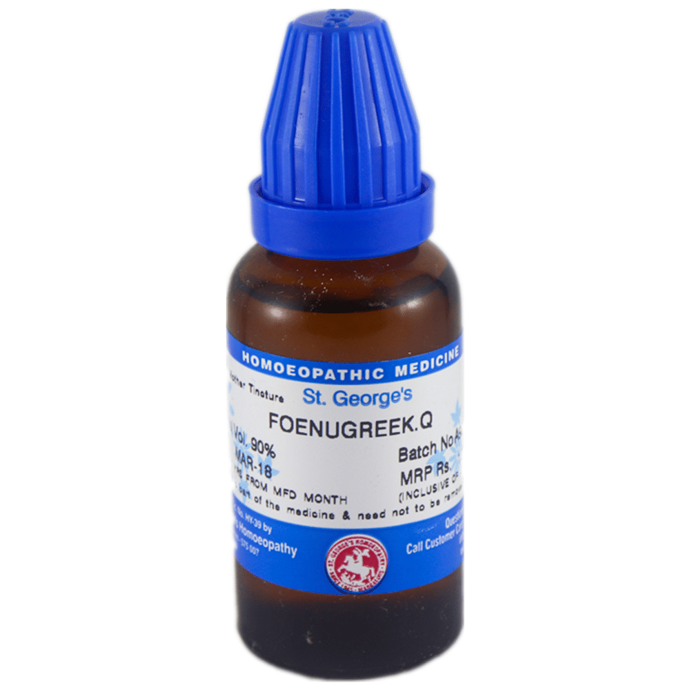 St. George’s Foenugreek Mother Tincture Q bottle of 30 ml Mother Tincture St. George’s Foenugreek Mother Tincture Q bottle of 30 ml Mother Tincture