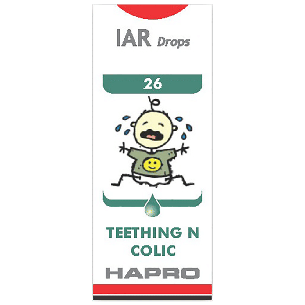 Hapro IAR Drop No. 26 (Teething N Colic) bottle of 30 ml Drop Hapro IAR Drop No. 26 (Teething N Colic) bottle of 30 ml Drop