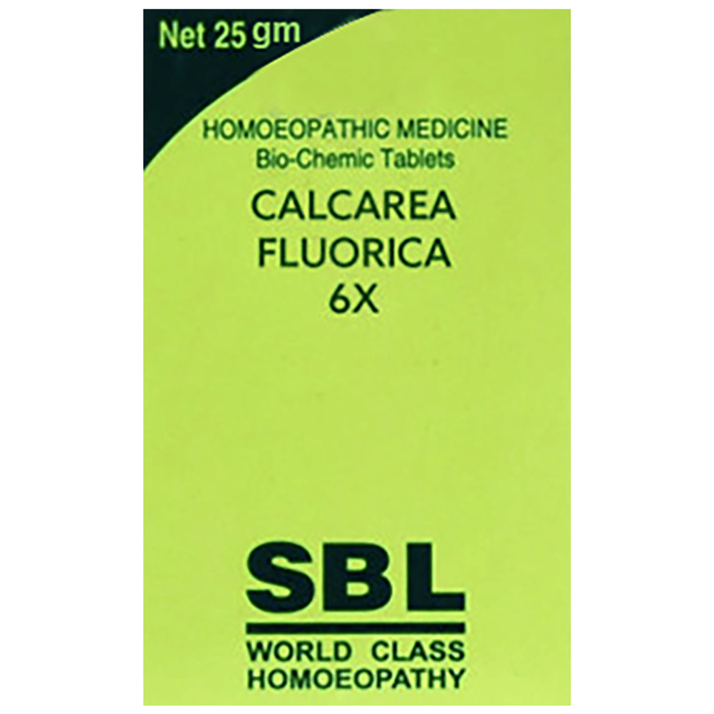 SBL Calcarea Fluorica Biochemic Tablet 6X bottle of 25 gm Biochemic Tablet