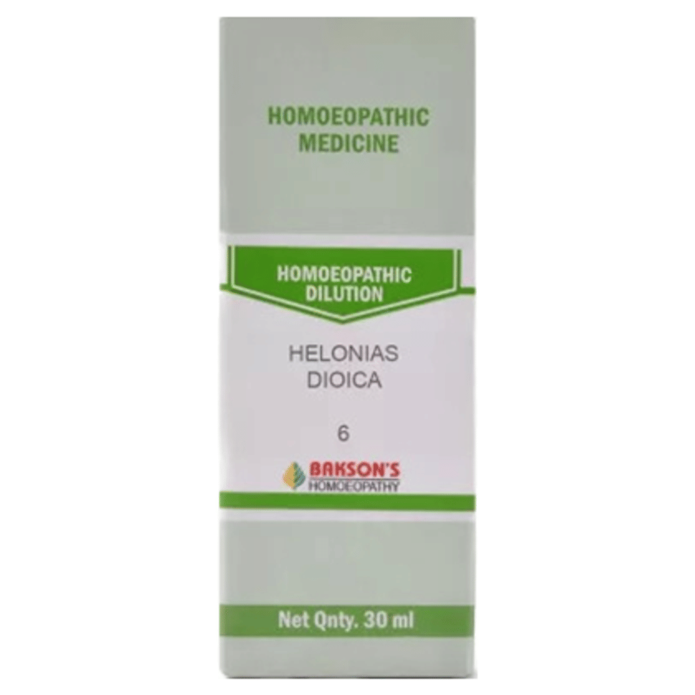 Bakson's Homeopathy Helonias Dioica Dilution 6 CH bottle of 30 ml Dilution