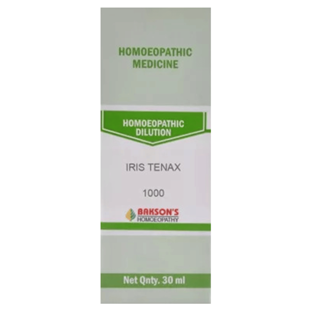 Bakson's Homeopathy Iris Tenax Dilution 1000 CH bottle of 30 ml Dilution