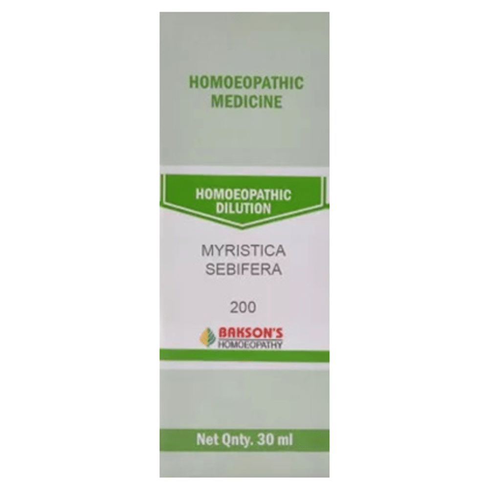 Bakson's Homeopathy Myristica Sebifera Dilution 200 bottle of 30 ml Dilution