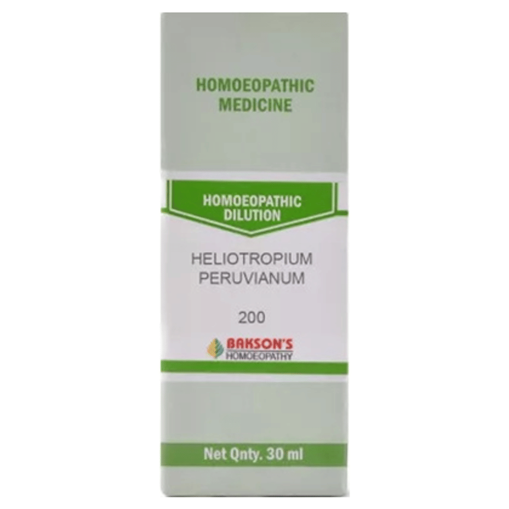 Bakson's Homeopathy Heliotropium Peruvianum Dilution 200 bottle of 30 ml Dilution