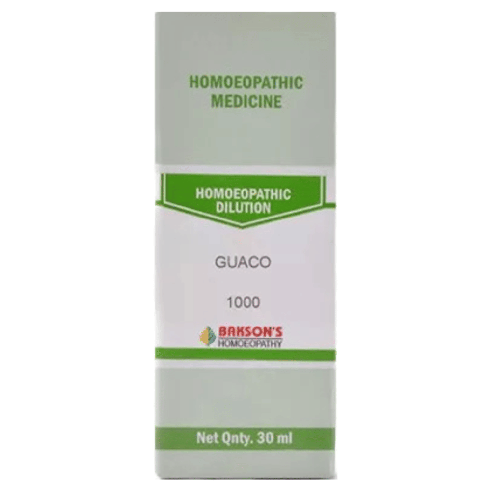 Bakson's Homeopathy Guaco Dilution 1000 CH bottle of 30 ml Dilution