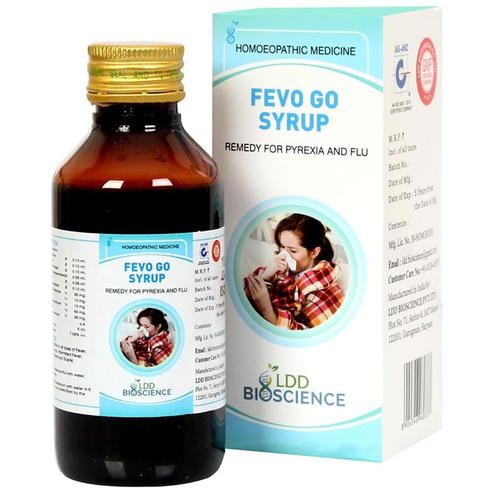 LDD Bioscience Fevo Go Syrup bottle of 115 ml Syrup