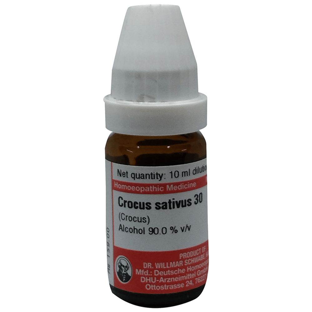 Dr Willmar Schwabe Germany Crocus Sativus Dilution 30 bottle of 10 ml Dilution