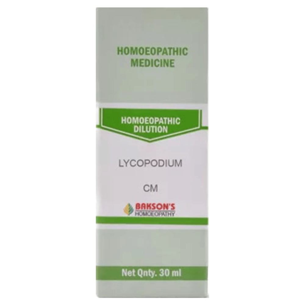 Bakson's Homeopathy Lycopodium Dilution CM bottle of 30 ml Dilution