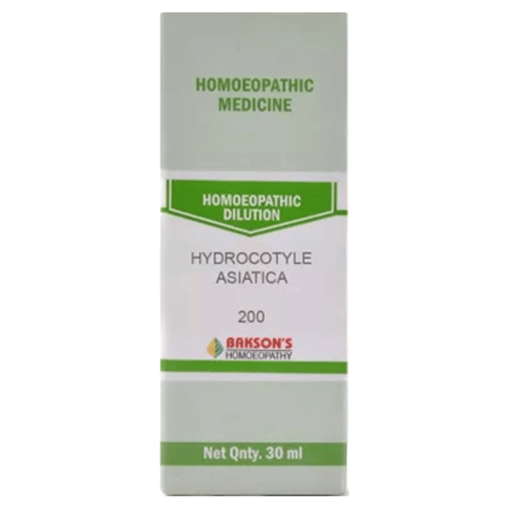 Bakson's Homeopathy Hydrocotyle Asiatica Dilution 200 bottle of 30 ml Dilution