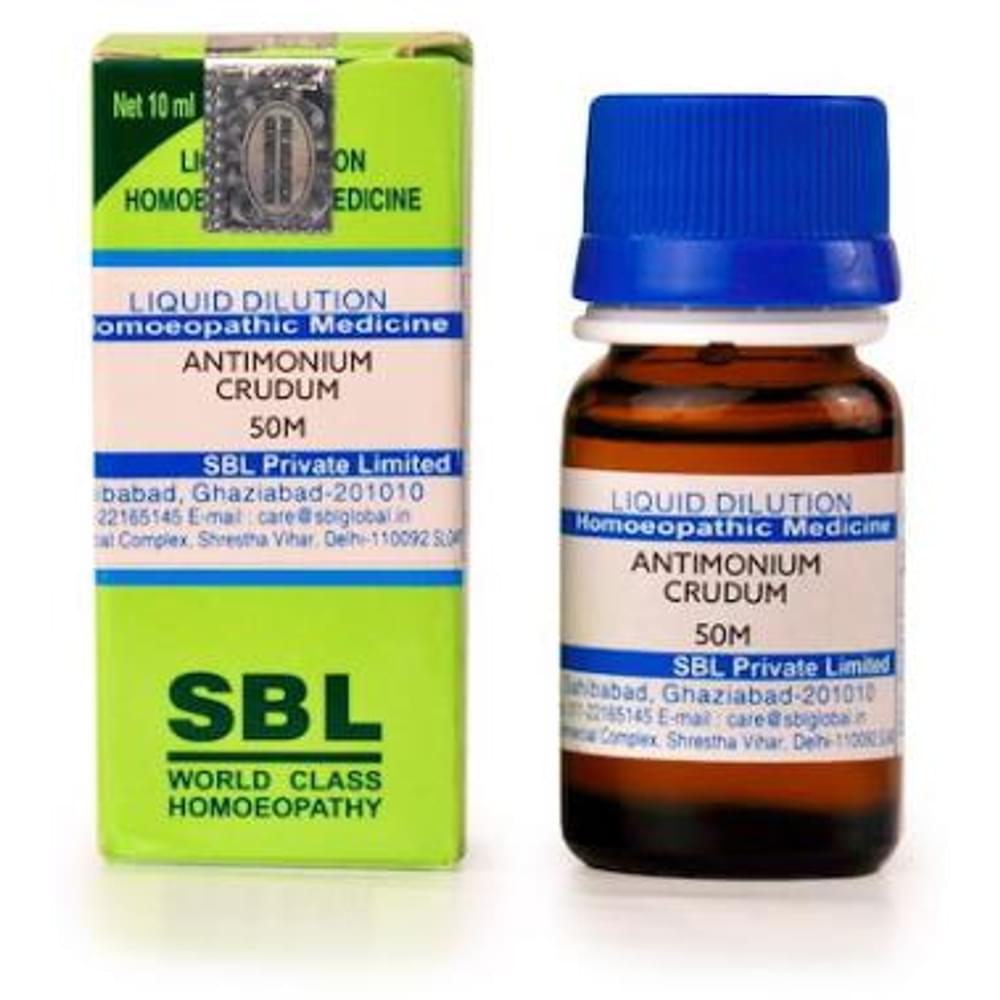 SBL Antimonium Crudum Dilution 50M CH bottle of 10 ml Dilution