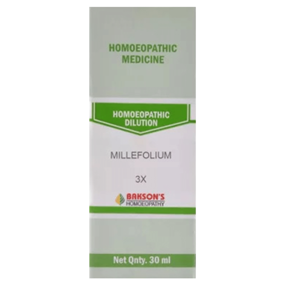 Bakson's Homeopathy Millefolium Dilution 3X bottle of 30 ml Dilution