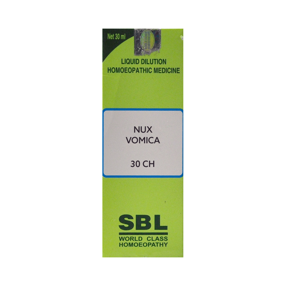 Combo Pack of SBL Arsenicum Album Dilution 30 CH & SBL Nux Vomica Dilution 30 CH (30ml Each) combo pack of 2 bottles