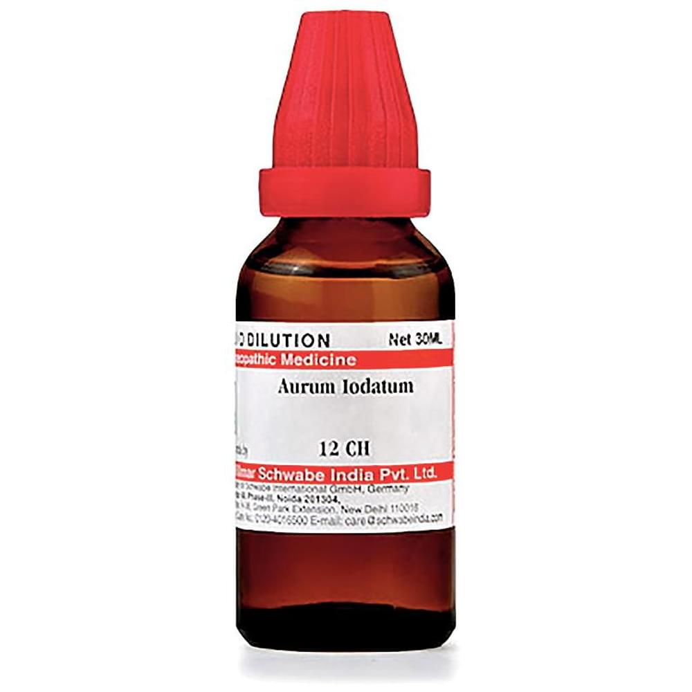 Dr Willmar Schwabe India Aurum Iodatum Dilution 12 CH bottle of 30 ml Dilution Dr Willmar Schwabe India Aurum Iodatum Dilution 12 CH bottle of 30 ml Dilution