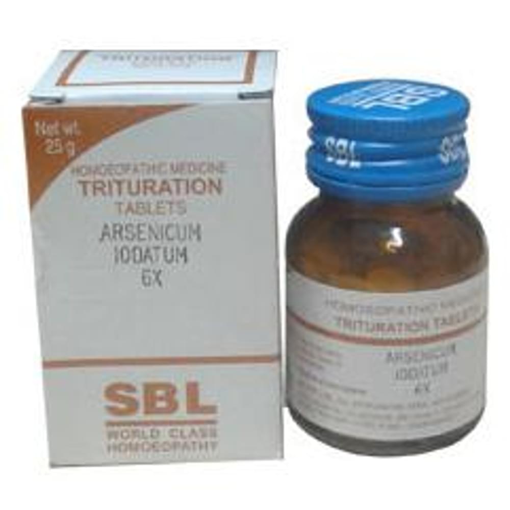 SBL Arsenic Iodatum Trituration Tablet 6X bottle of 25 gm Trituration Tablet SBL Arsenic Iodatum Trituration Tablet 6X bottle of 25 gm Trituration Tablet
