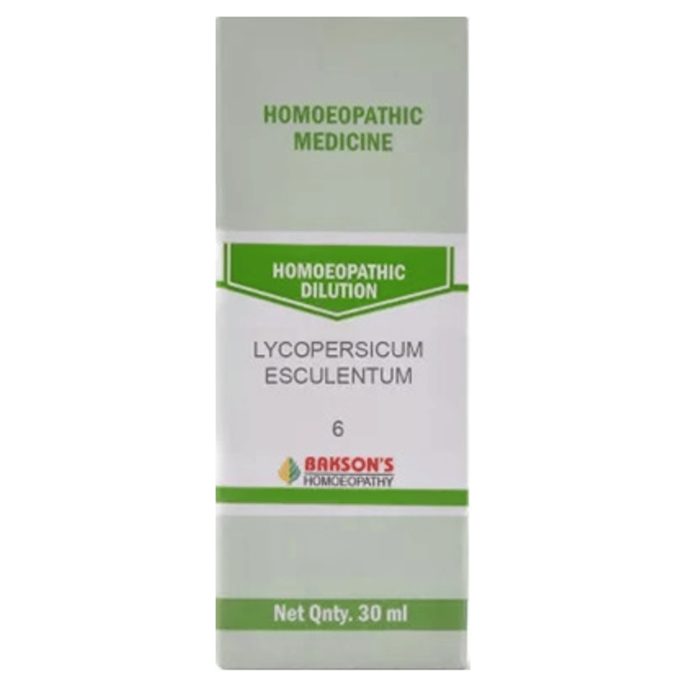Bakson's Homeopathy Lycopersicum Esculentum Dilution 6 CH bottle of 30 ml Dilution