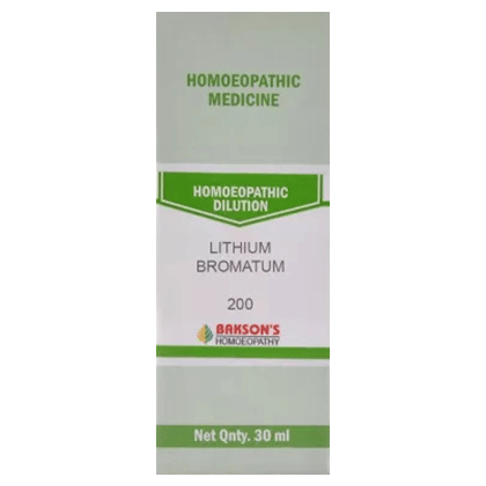 Bakson's Homeopathy Lithium Bromatum Dilution 200 bottle of 30 ml Dilution