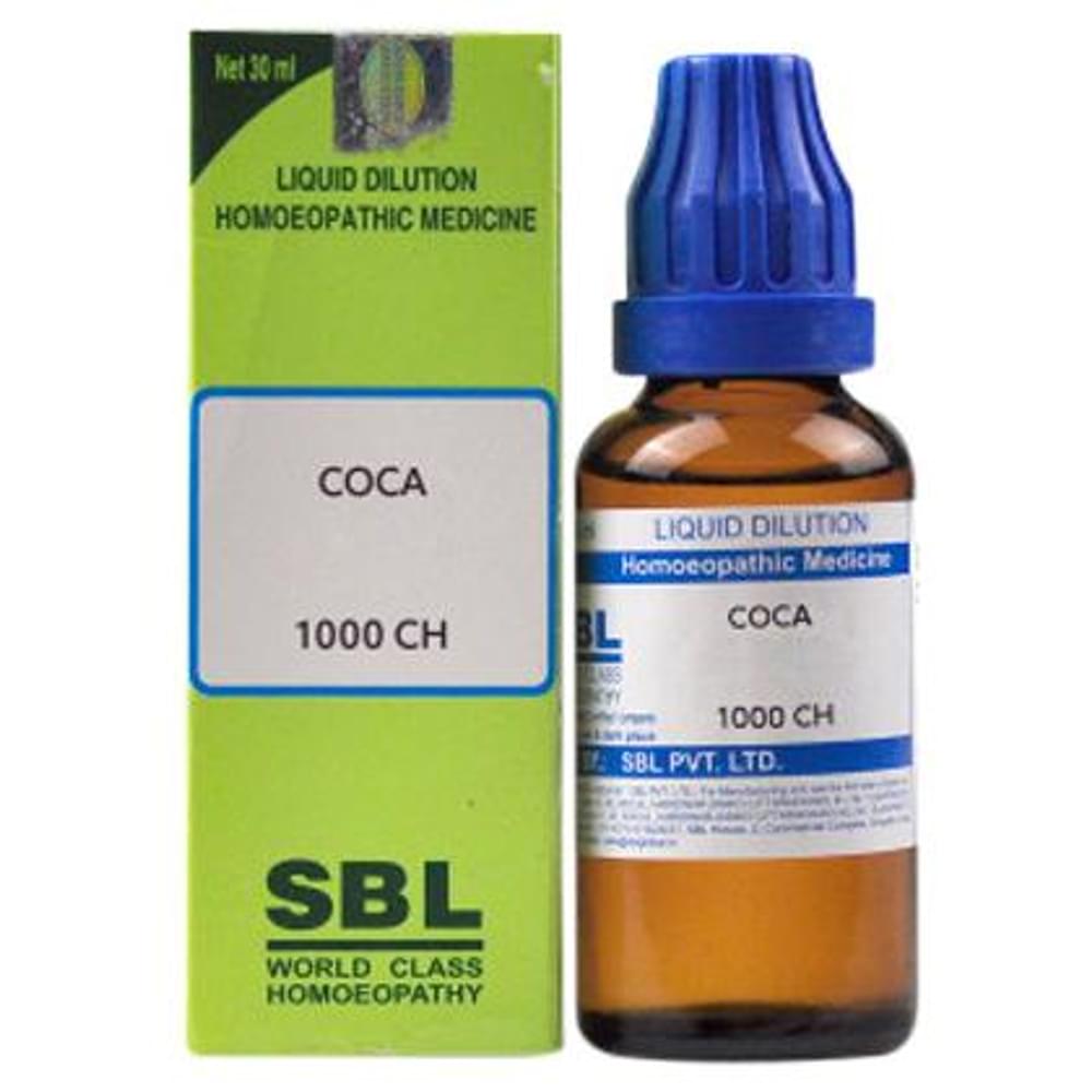 SBL Coca Dilution Homeopathic Medicine 1000 CH bottle of 30 ml Dilution