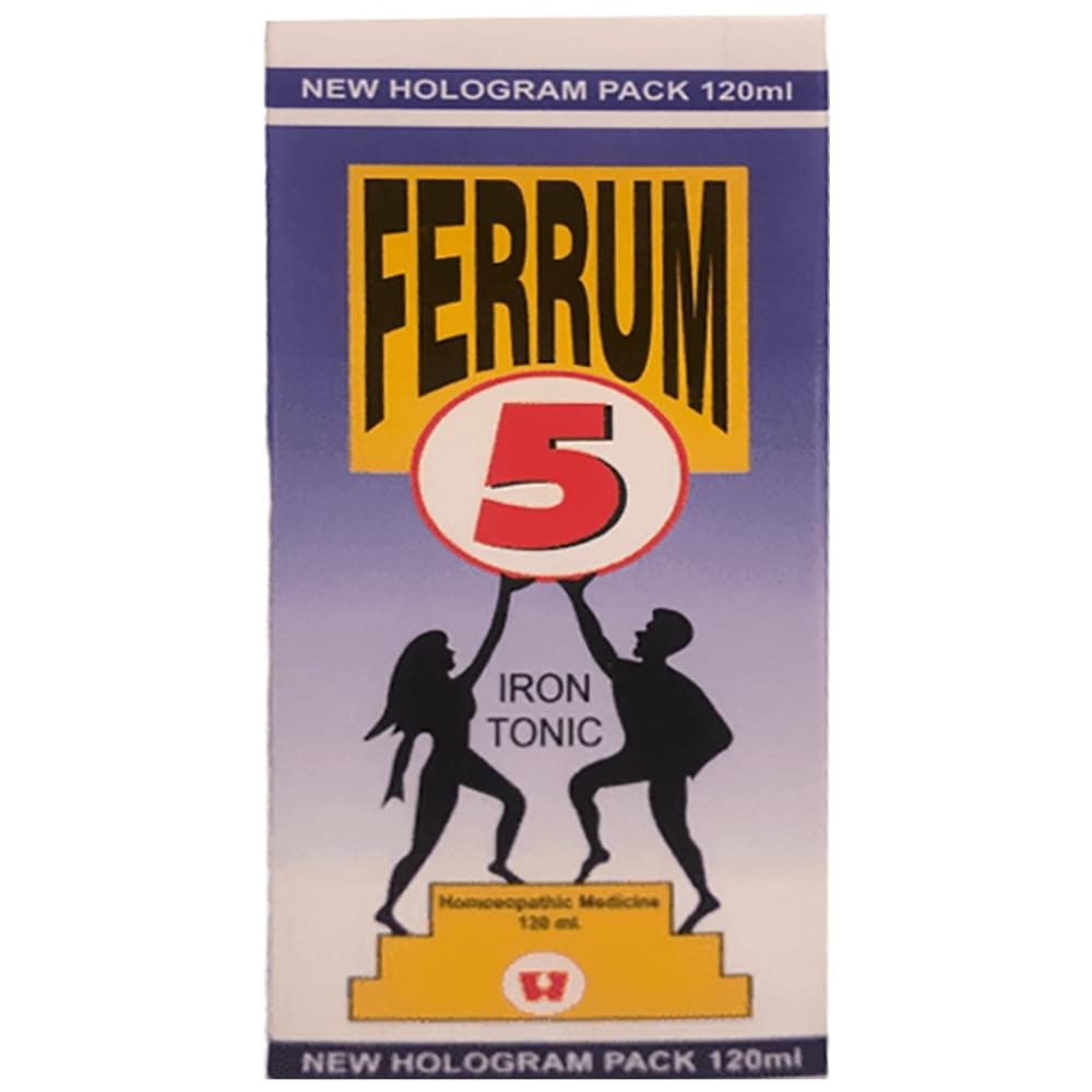 Dr. Wellmans Ferrum 5 Iron Tonic (120ml Each) combo pack of 2 bottles