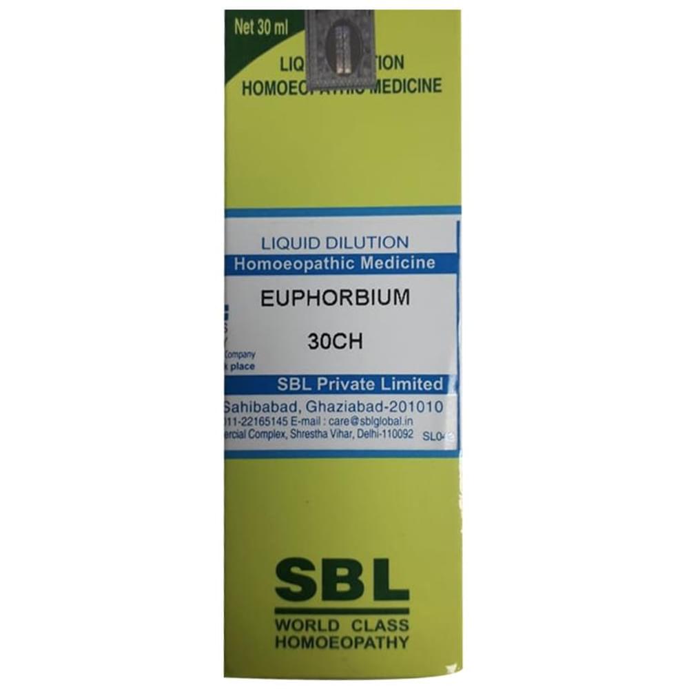 SBL Euphorbium Dilution 30 CH bottle of 30 ml Dilution
