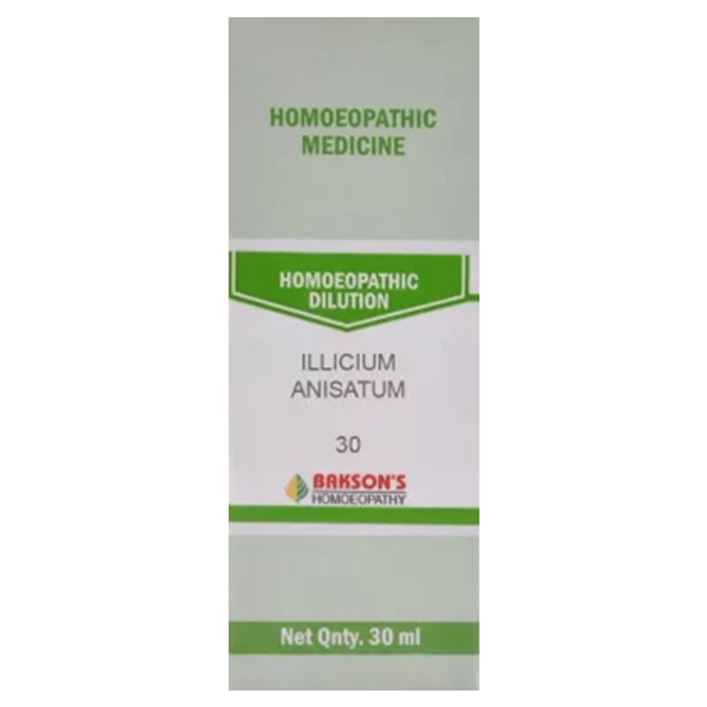 Bakson's Homeopathy Illicium Anisatum Dilution 30 bottle of 30 ml Dilution