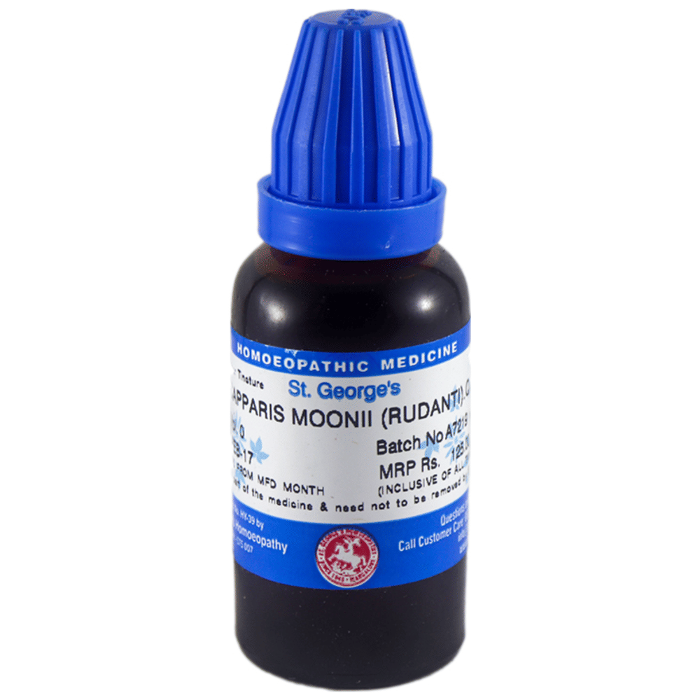 St. George‚Äôs Capparis Moonii (Rudanti) Mother Tincture Q bottle of 30 ml Mother Tincture